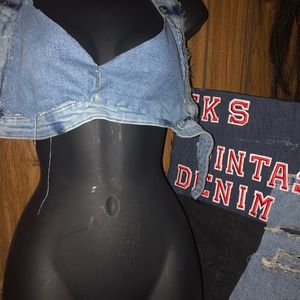 TKDenim Light wash Bralette